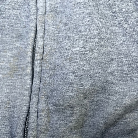 Skims Cotton Fleece Zip Up Hoodie in Heather Grey - Picture 6 of 8